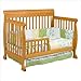 Bundle-99 Kalani 4-in-1 Convertible Crib with Toddler Rail in Honey Oak (2 Pieces)