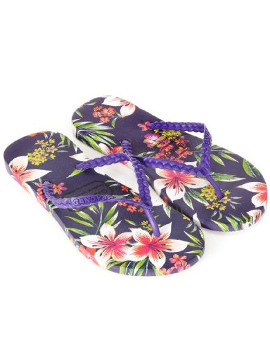 Accessorize Womens Hawaiian Flower Gandy's Flip Flops