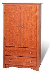 Monterey Cherry 2-Door Armoire - Prepac CDC-3359