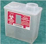4quart Red Chimney Top Sharps Container
