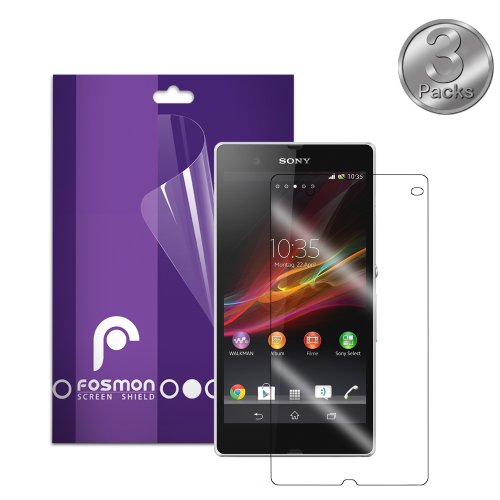 Fosmon Crystal Clear Screen Protector Shield for Sony Xperia Z / C6606PL Smartphone - 3 Pack
