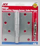 ACE 01-3550-213 RESIDENTIAL HINGE SQUARE 4 SATIN CHROME (PACK OF 5)