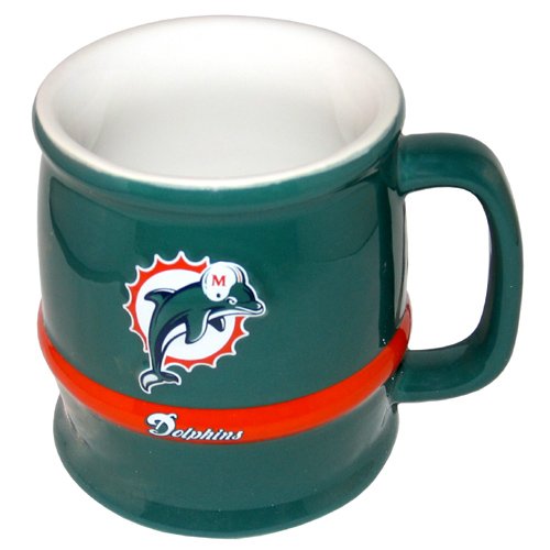 NFL Football Team Sculpted Tankard Style Coffee Mug - Miami Dolphins