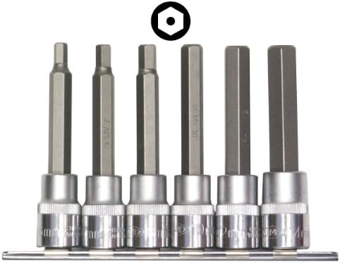 Famex Werkzeug 10737-6 Allen Key Bit Set with Security Hole 1/2 Inch Drive 6 -14 mm 6 Piece by FAMEX
