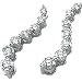 14k White Gold 1/2 Ct Tw Journey Diamond Earrings
