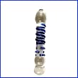 Pyrex Glass Dildo 7 1/2" Cobalt Blue Swirls + Bumps