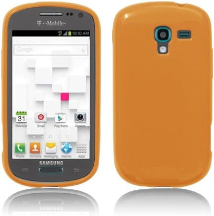 Samsung Galaxy Exhibit / T599 Orange Sorbet Cool TPU Silicone Protective Skin Phone Case by ThePhoneCovers