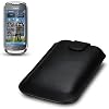 NOKIA C7 GENUINE LEATHER POCKET CASE - BLACK PART OF THE QUBITS ACCESSORIES RANGE