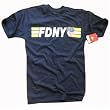 FDNY T-SHIRT, Officially Licensed Crewneck New York Fire Department 'Keep Back 200 FT' Athletic Tee, Navy