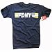 FDNY T-SHIRT, Officially Licensed Crewneck New York Fire Department 'Keep Back 200 FT' Athletic Tee, Navy