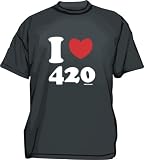 I Heart (LOVE) 420 Men's tee Shirt in 12 colors Small thru 6XL