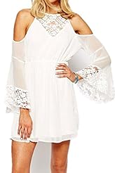 Above the Knee Long Sleeves Chiffon Lace Summer Party Dress/Mini Dress 