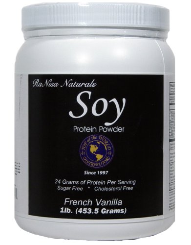 RaNisa Naturals Soy Protein Powder, Vanilla, 1lb by RaNisa Naturals
