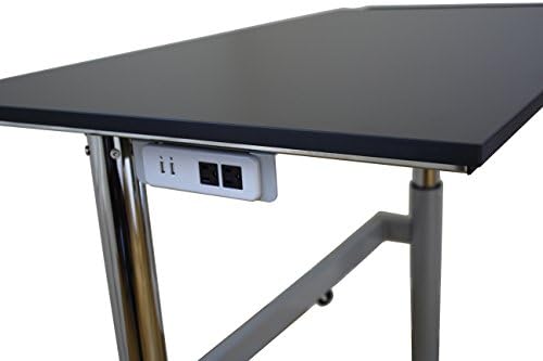 Rebel Desk Adjustable-Height Standing Desk with Black Top