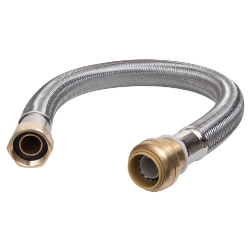 SharkBite U3088FLEX12LF Flexible Water Heater Connectors, 3/4-Inch by 3/4-Inch by 12-Inch Length