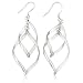 Sterling Silver Twisted Spiral Drop Earrings, Gift Ideas
