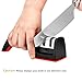Knife Sharpener, Wuudi 2 Stage Kitchen Knife Sharpener with Spare Grinding Head as A Gift