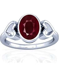 Platinum Oval Cut Ruby Solitaire Ring