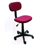 Burgundy Fabric Office Chair w/ Gas Lift and 360 degree swivel