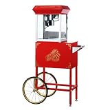 Great Northern Popcorn Red Pickford 4 Ounce Theater Style Popcorn Machine and Cart