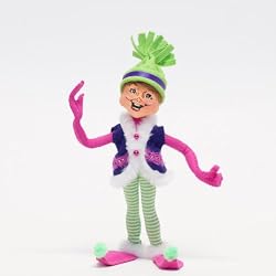 9" Pink Winter Whimsy Elf By Annalee