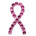 Breast Cancer Awareness Tac Pin Crystal Pink Ribbon New 