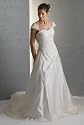 Elegantes Brautkleid Rena mit Pailettenstickerei, R&uuml;ckenschn&uuml;rung und sehr langer Schleppe Farbe creme Gr&ouml;&szlig;e 36 (sofort verf&uuml;gbar)