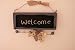 Shabby Chic "Welcome" Cottage Door Room Plaque