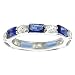 Tressa Sterling Silver Blue and White Cubic Zirconia Ring