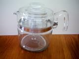 VINTAGE Pyrex 4 Cup Stovetop Percolator Complete as shown -- RARE