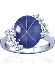 Platinum Oval Cut Blue Sapphire Fana Designer Ring