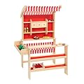 super Kaufladen aus Holz von howa natur / rot mit Markise