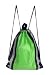 Reflective Sports Drawstring Backpack Hi Visibility Bag Durable, Lightweight, Lime