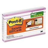 3M/COMMERCIAL TAPE DIV. / Sortable post-it cards, 3 x 5, orchid, 60 cards per pack / MMM735OR / Sold as 1 Pack / Mfr Part # 735OR \*/ Sortable post-it cards, 3 x 5, orchid, 60 cards per pack