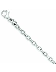 14K White Gold 7.5in 4.75mm Polished Fancy Bracelet 7.5 Inches