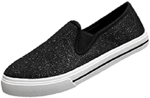 Shoes 18 Womens's Canvas Slip On Sneakers Shoes W/Metallic Glitter Shimmer