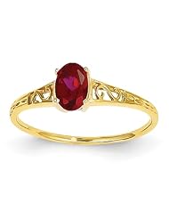 14k Yellow gold January Birthstone Ring