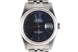 Rolex Mens Stainless Steel Datejust Blue Dial Jubilee Band