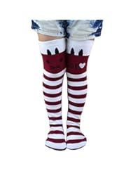 Apparel: Soly Tech 1-8Y Cute Children Cartoon Striped High Knee Stockings Long Cotton Tube Sock