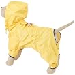 Petego Dogrich Rainforest Dog Raincoat with Detachable Fleece Undercoat, Yellow, 22 Inches
