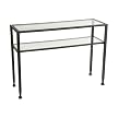 Distressed Metal Sofa Table - Black