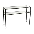 Distressed Metal Sofa Table - Black