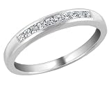 Anniversary Ring: 1/4 Carat (ctw) in 14K White Gold Diamond Wedding Band