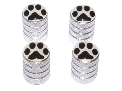 Deals Paw Print - Tire Rim Valve Stem Caps - Aluminum Deals Paw Print - Tire Rim Valve Stem Caps - Aluminum