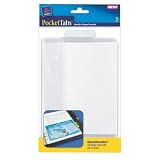 Avery PocketTabs, 5.125 x 8.315 Inches, Half-Page Size, Pastel Blue, 5 per pack (16365)