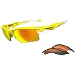 Oakley Fast Jacket XL Men's Sport Outdoor Sunglasses - Lemon Peel/Fire Iridium, Persimmon