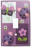 Lambs and Ivy Luv Bugs Switch Plate Cover, Plum