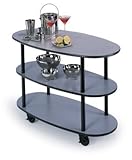 Geneva 36300 Round 3-Shelf Open Service Cart