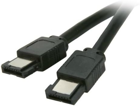 36" Premium Quality Shielded eSATA Round Cable (External SATA), 6Gb/s SATA III Speed -Black