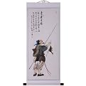 Chinese Fisherman Wall Art Painting - White